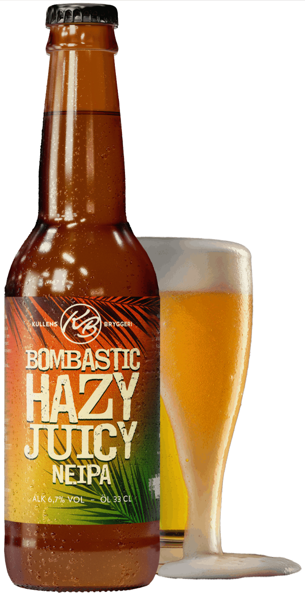 Ölflaska med ölglas